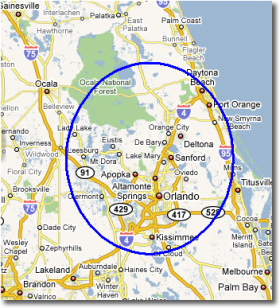 Orlando Metropolitan Service Area Map